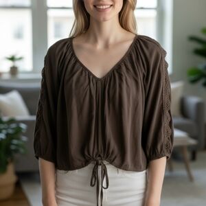 American Rag Army Green blouse